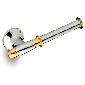 Secret Bath, Chrome And Gold Toilet Roll Holder Without Lid, Fligrana Collection