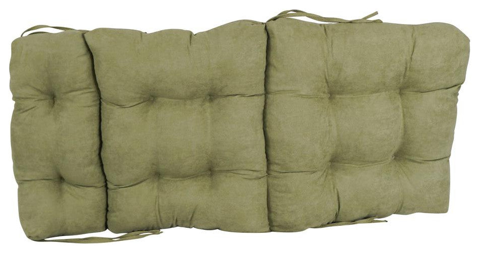 22-inch by 45-inch Solid Microsuede Tufted Chair Cushion