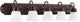 5-Light Vanity Fixture, Toasted Sienna With Faux Alabaster