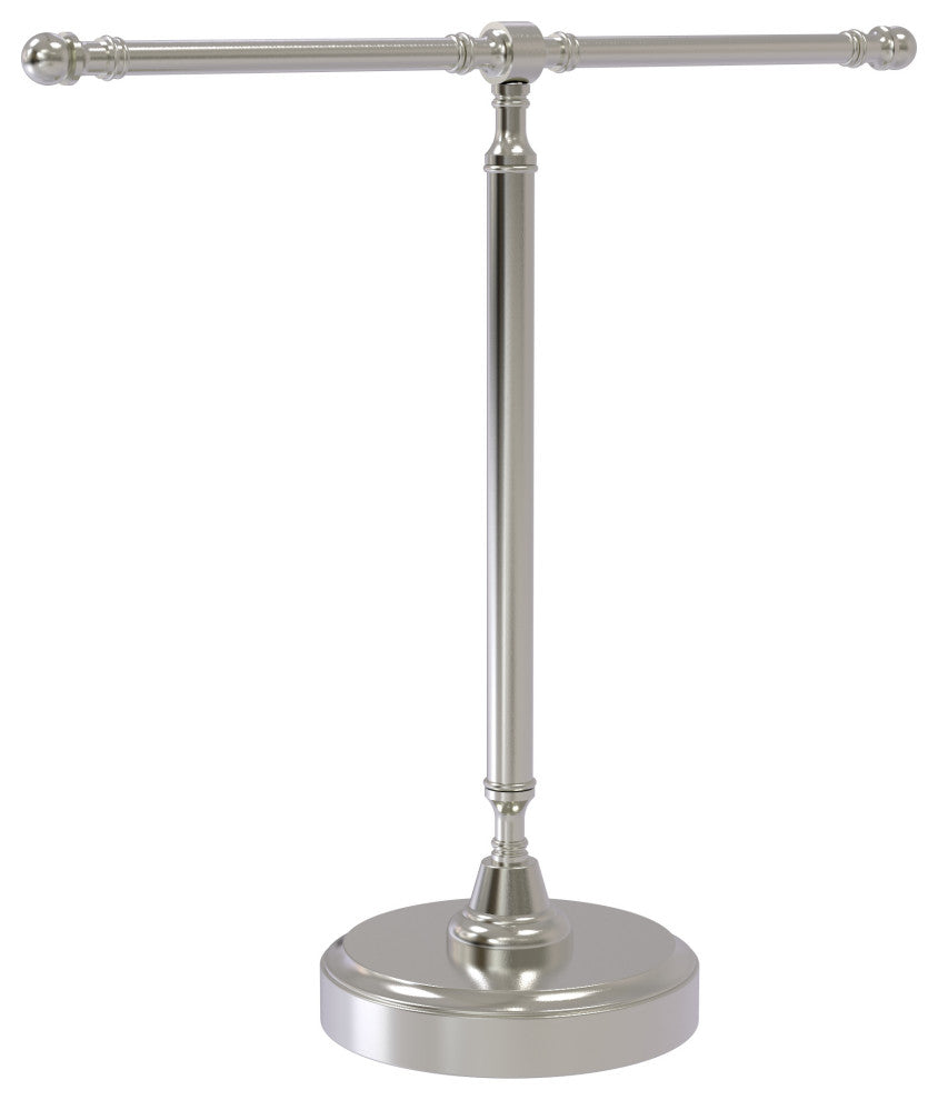 Vanity Top 2 Arm Guest Towel Holder, Satin Nickel
