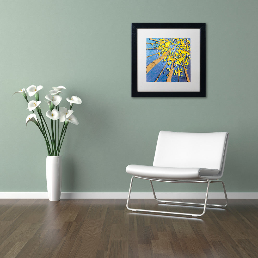 'Aspen Sky' Matted Framed Canvas Art by Roderick Stevens