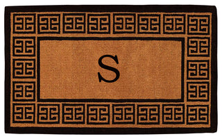 The Grecian Monogram Doormat, Extra-Thick 18"x30", Letter S