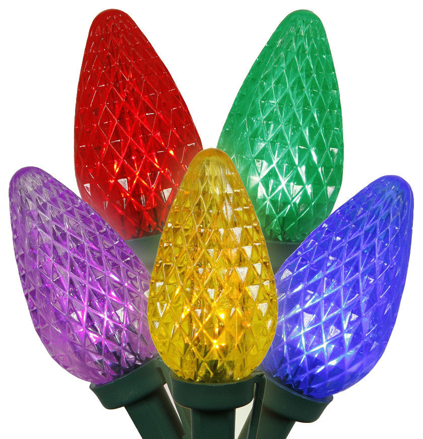 Vickerman 16' Multicolor Single Mold C9 LED Light Set, Multi-Colored