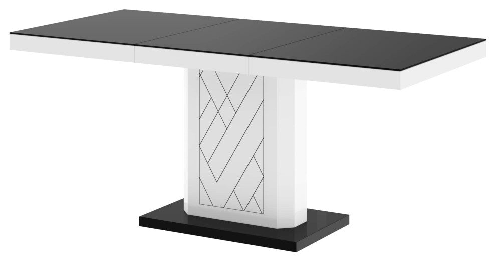 RIVA Dining Set, Black/White/ White