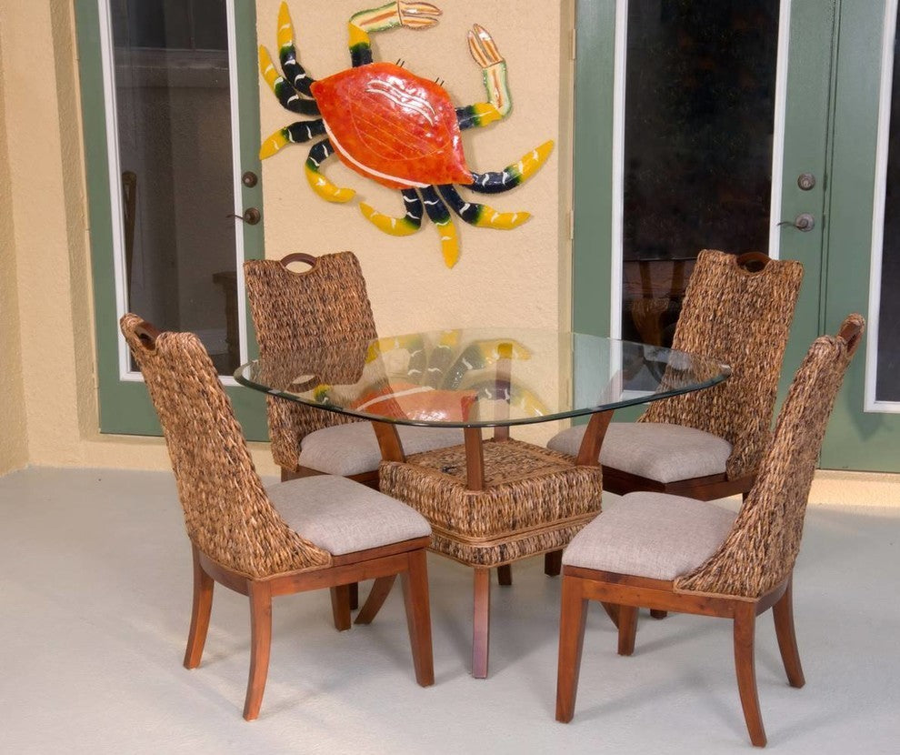 Belize 5 Pc Dining Set In Sienna, Light Brown