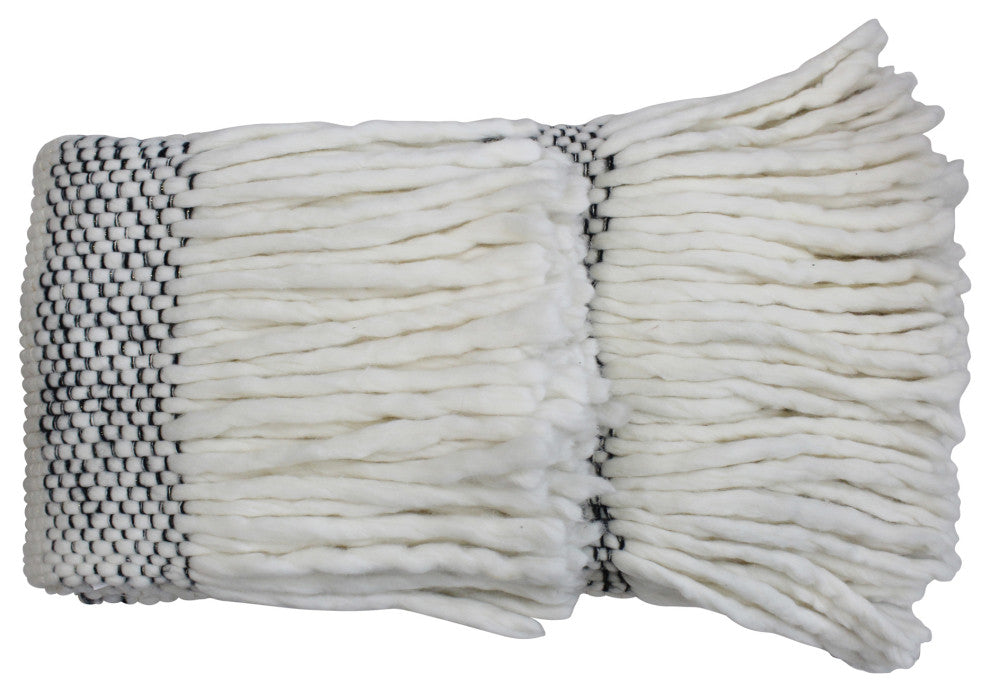 Scandinavian Consuela Throw Ivory - White