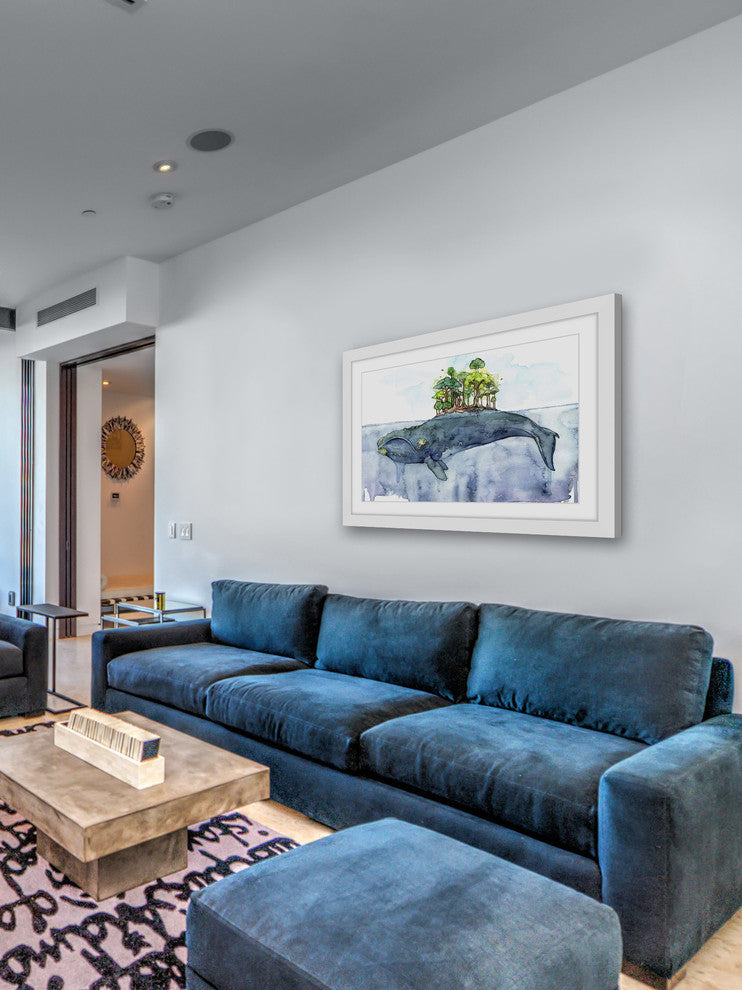 "Bottomless Blue" Framed Print by Rachel Byler
