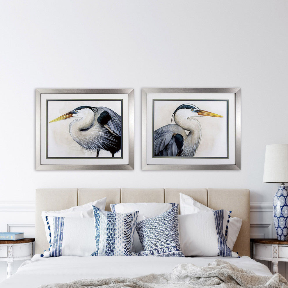 Blue Hunter Framed Art, 2-Piece Set