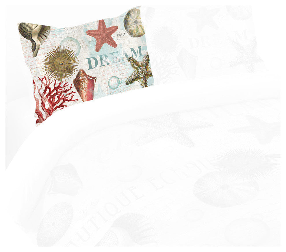 Laural Home Dream Beach Shells Comforter Sham