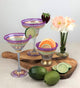 Mosaic Garland Margarita Glasses, Set of 2