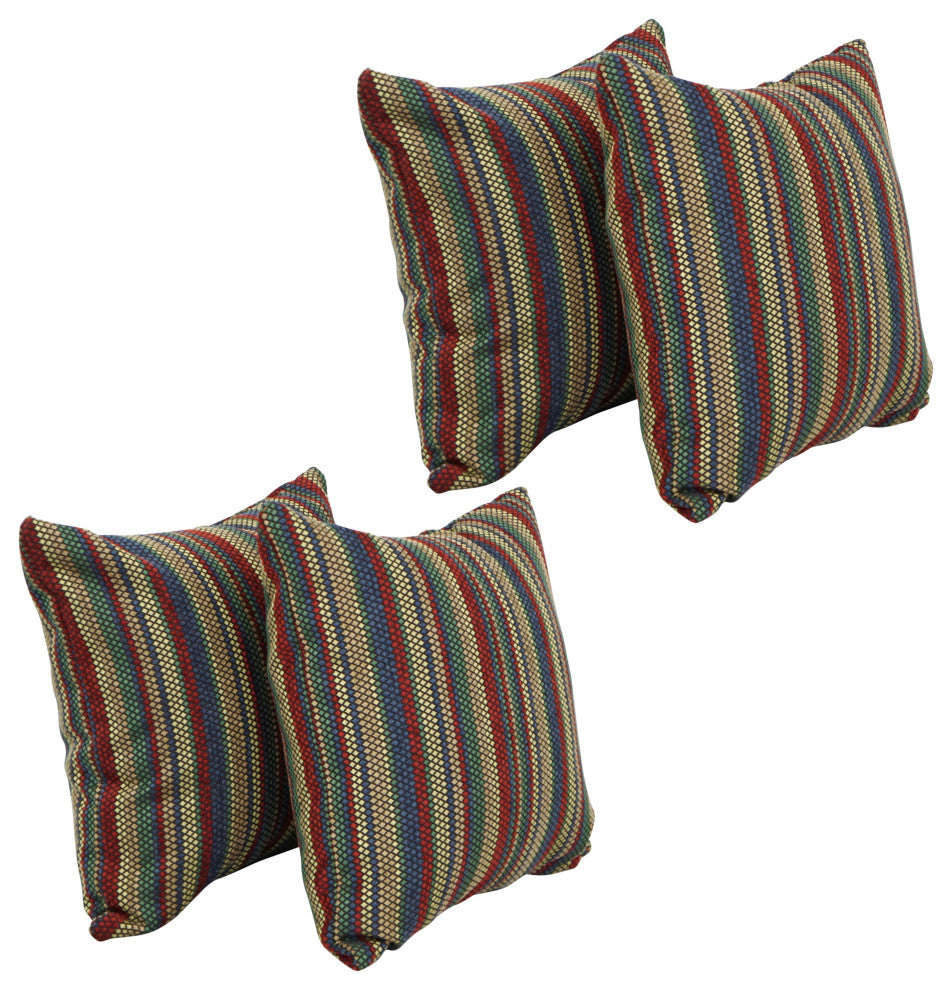 17" Jacquard Throw Pillows With Inserts, Set of 4, Vasan Crayol