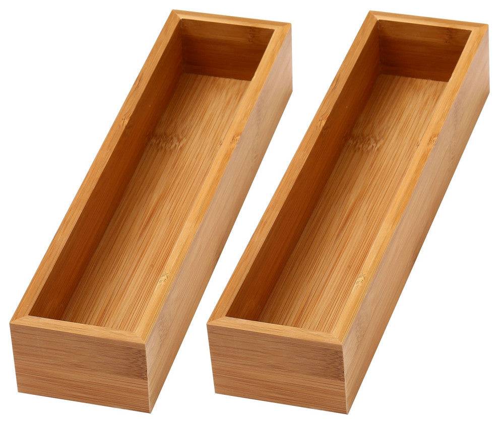 YBM Home Kitchen Drawer Organizer Storage Box, Set of 2, 3"x12"x2"