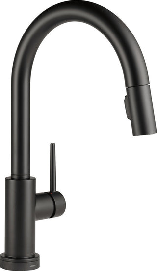 Delta Trinsic Pull-Down Kitchen Faucet with Touch2O Technology, Matte Black
