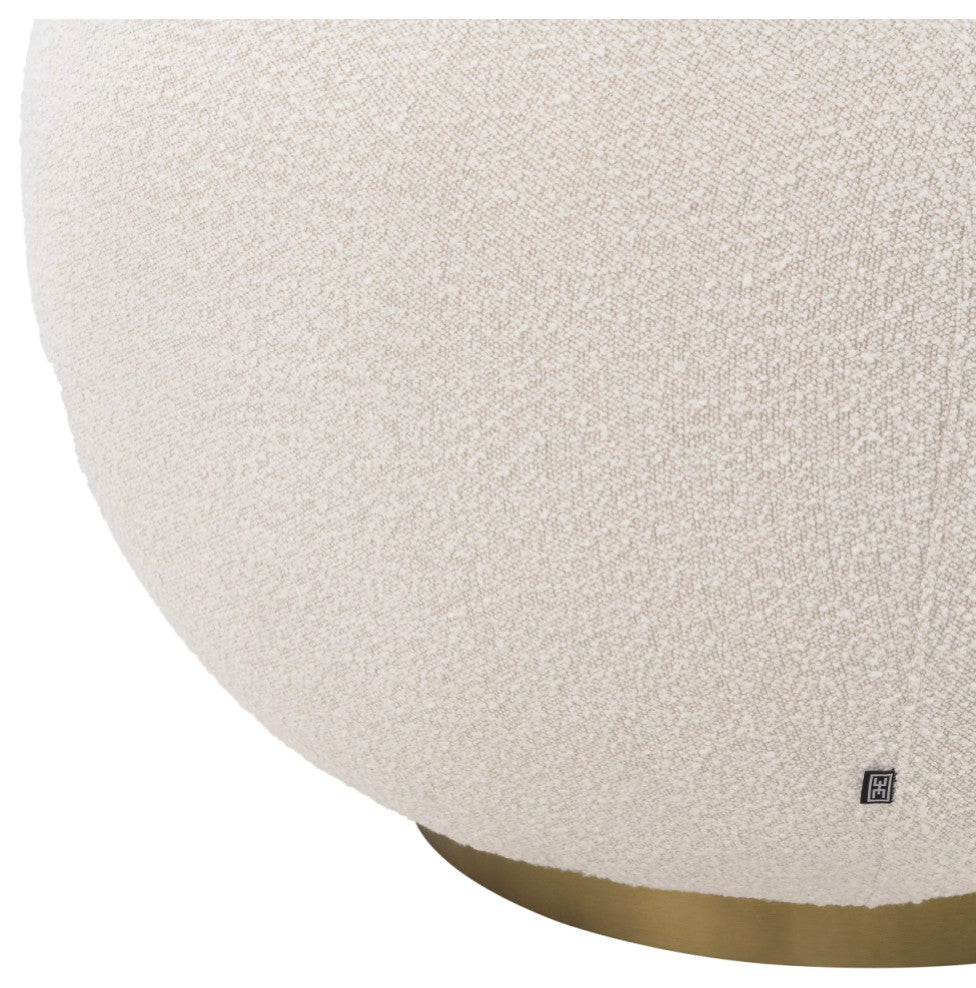 Round Cream BouclâˆšÂ© Swivel Chair | Eichholtz Bollinger