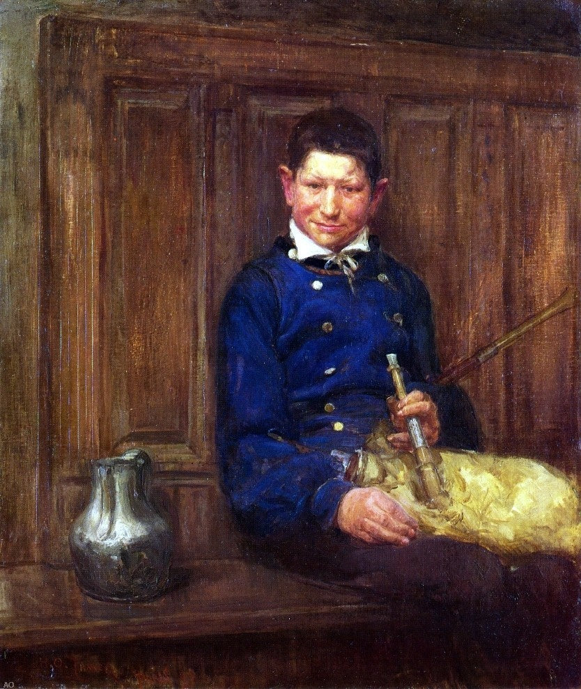 Henry Ossawa Tanner The Bagpipe Player Wall Decal