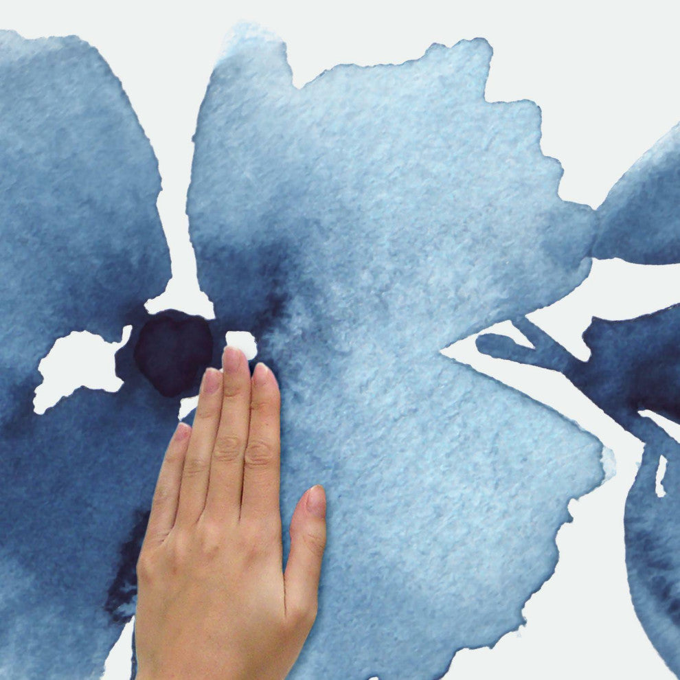 Blue Clara Jean April Showers Flowers XL Giant Wall Decals