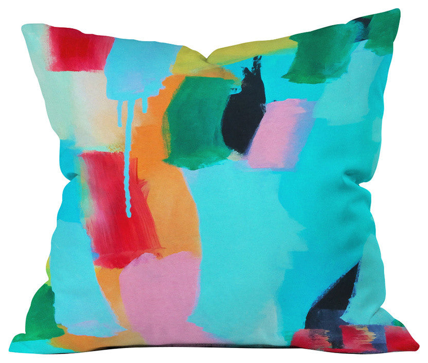 Natalie Baca Clear Blue Sky Throw Pillow, 26"x26"
