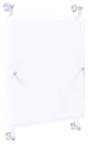 Carolina Crystal Frameless Rail Mounted Mirror, Polished Chrome