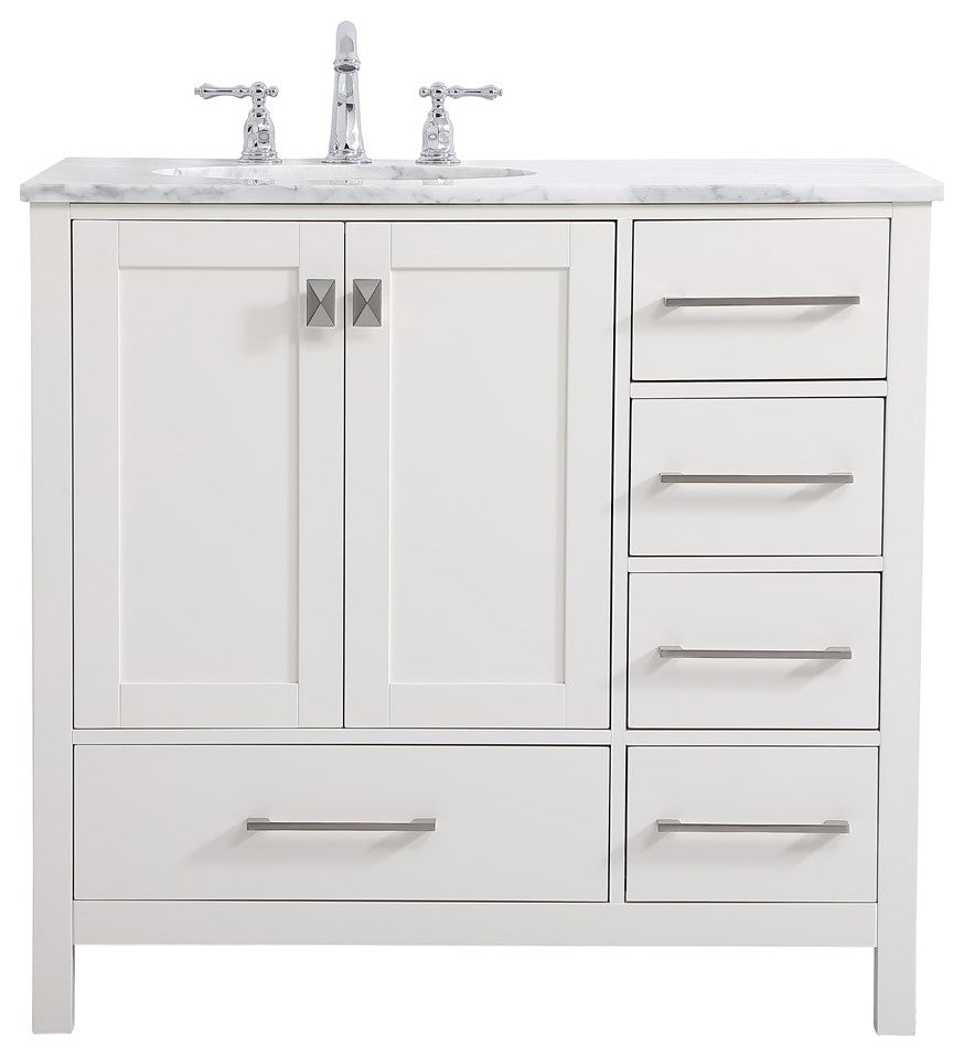 Elegant VF18936WH 36"Single Bathroom Vanity, White