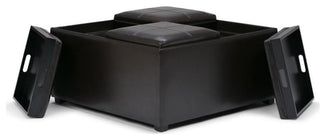 Avalon Square Coffee Table Storage Ottoman
