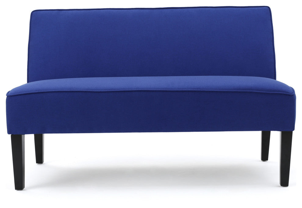 GDF Studio Charlotte Modern Simple Elegant Fabric Loveseat, Royal Blue