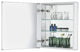 Bathroom Medicine Cabinet, Aluminum, Recessed/Surface Mount, 24"x24"