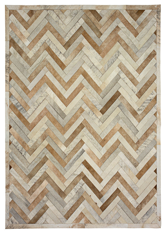 Cowhide Patchwork Rug, Plutus, Morph, 12' X 15'