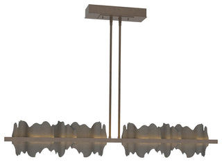 Hildene Large LED Pendant, Bronze Finish, Natural Iron Accent