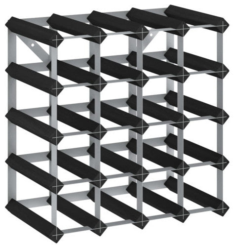 vidaXL Countertop Wine Rack Bottle Holder for 20 Bottles Wine Storage Solid Wood
