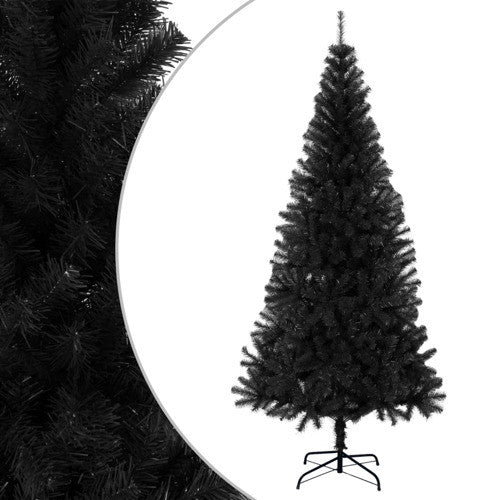 vidaXL Christmas Tree Decoration Artificial Xmas Tree with Stand Black PVC