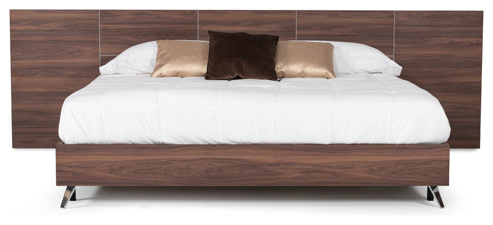 Nova Domus Brooklyn Italian Modern Walnut Bed, Queen
