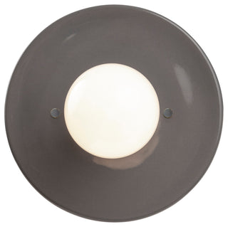 Discus Wall Sconce, Gloss Grey