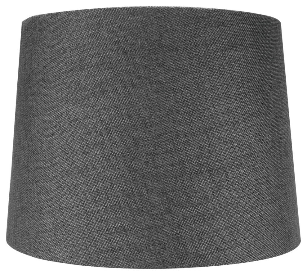 2 Light Swag Plug-In Pendant 14"w Granite Gray Burlap with Diffuser, Black Cord
