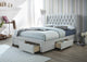 Adele King Bed With Storage Drawers, Pebble Gray