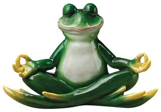 Strike a Pose Yoga Frog Statue