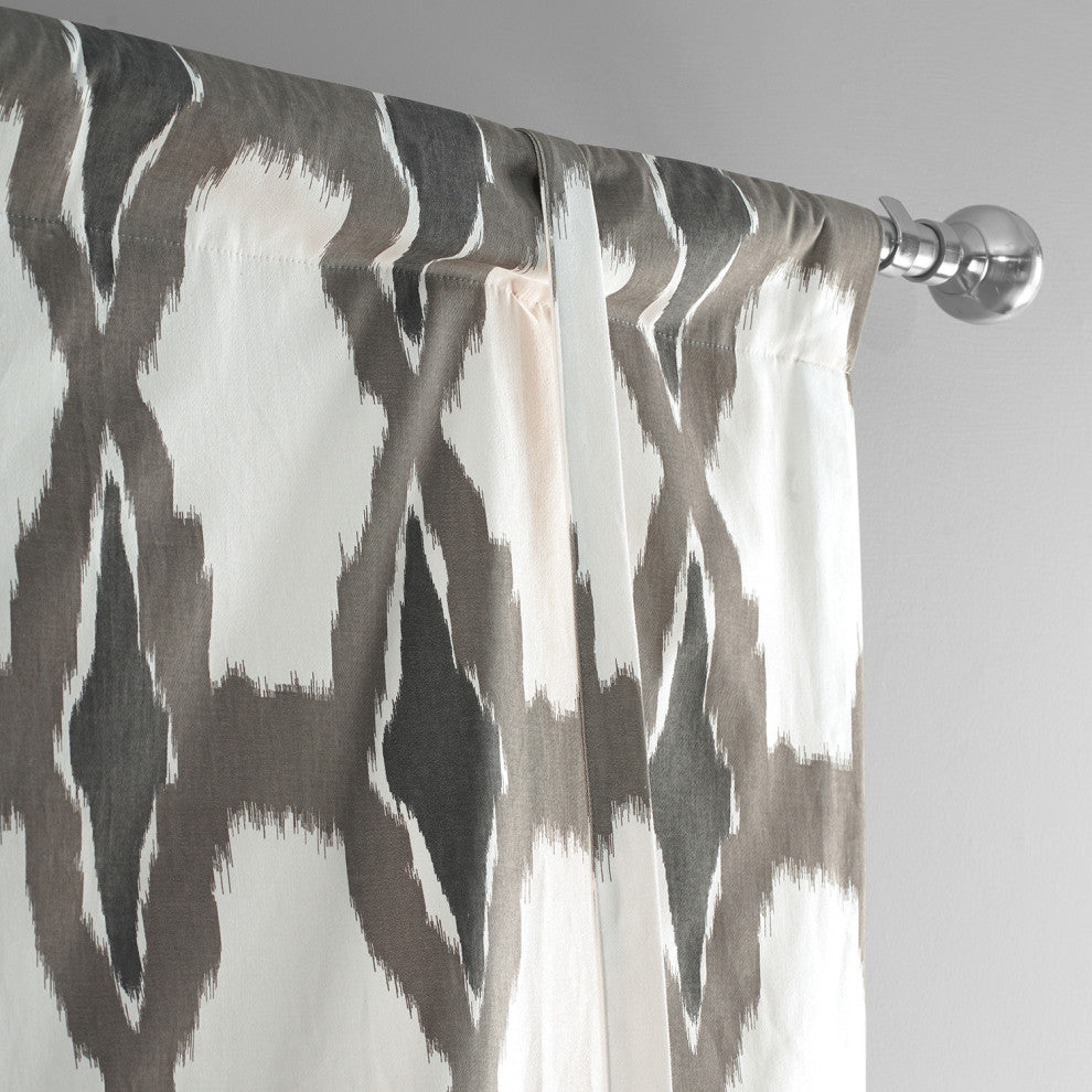 Sorong Printed Cotton Tie-Up Window Shade Single Panel, 42W x 63L