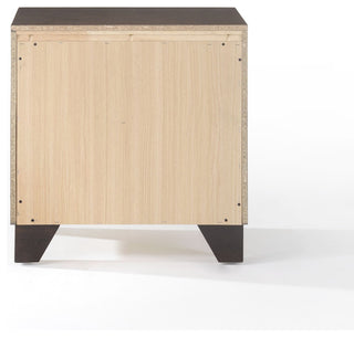 2-Drawer Wooden Nightstand, Espresso Brown