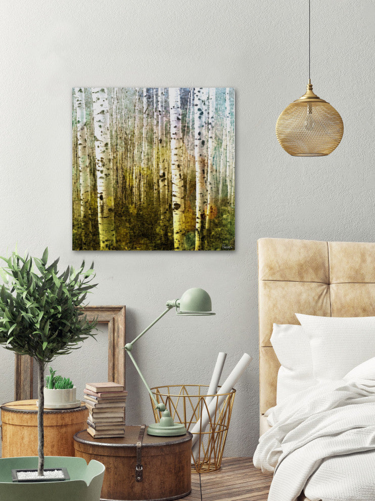 "Aspen Ski" Fine Art Canvas Print, 40"x40"