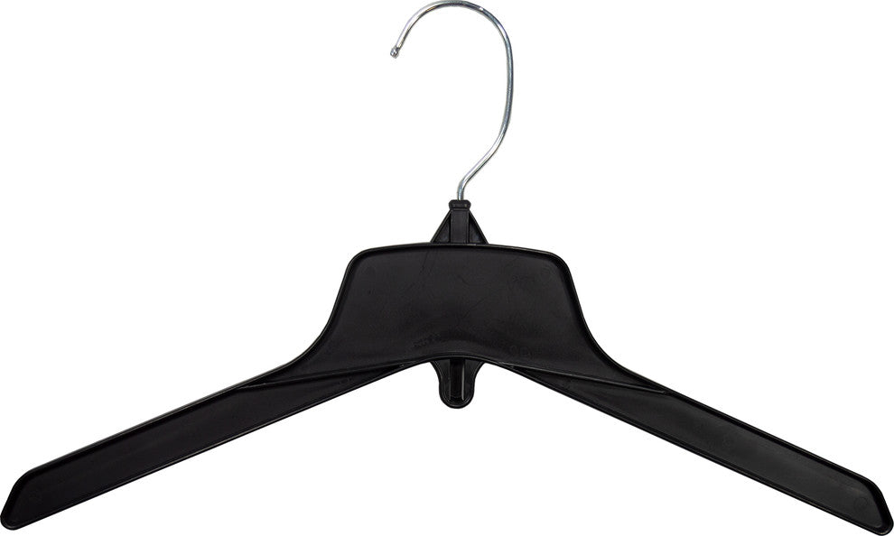 Recycled Stackable Black Plastic Hanger, 15"