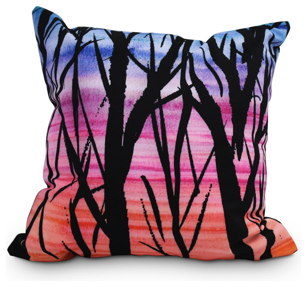 20" Sunset Branches Multi Floral Print Decorative Throw Pillow