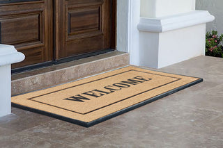 Natural Coir & Rubber Extra Large Doormat 30x60, Picture Frame Welcome