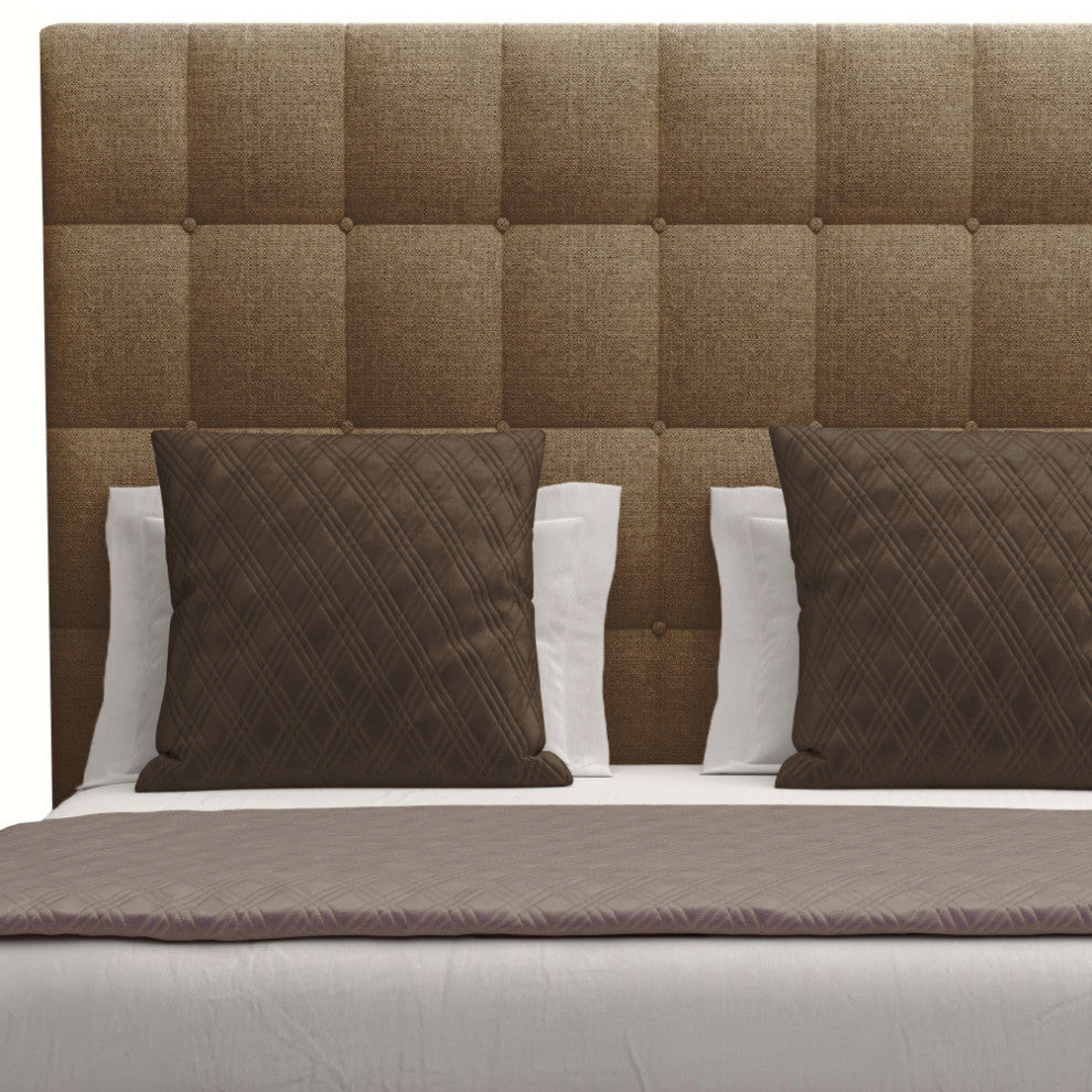Nativa Interiors Moyra Box Bed, Brown, King, Headboard Height: Medium