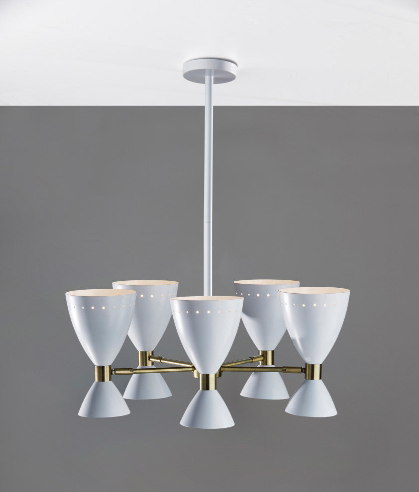 Oscar 5-Head Pendant, White