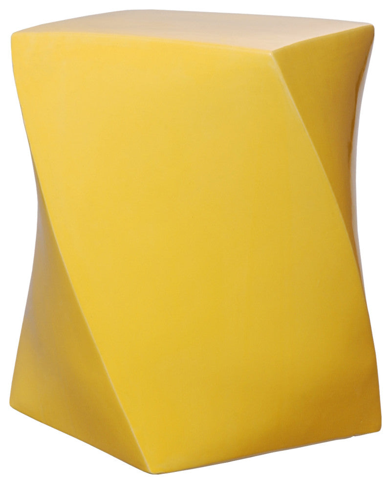 Twist Stool/Table Sun Yellow 14x18