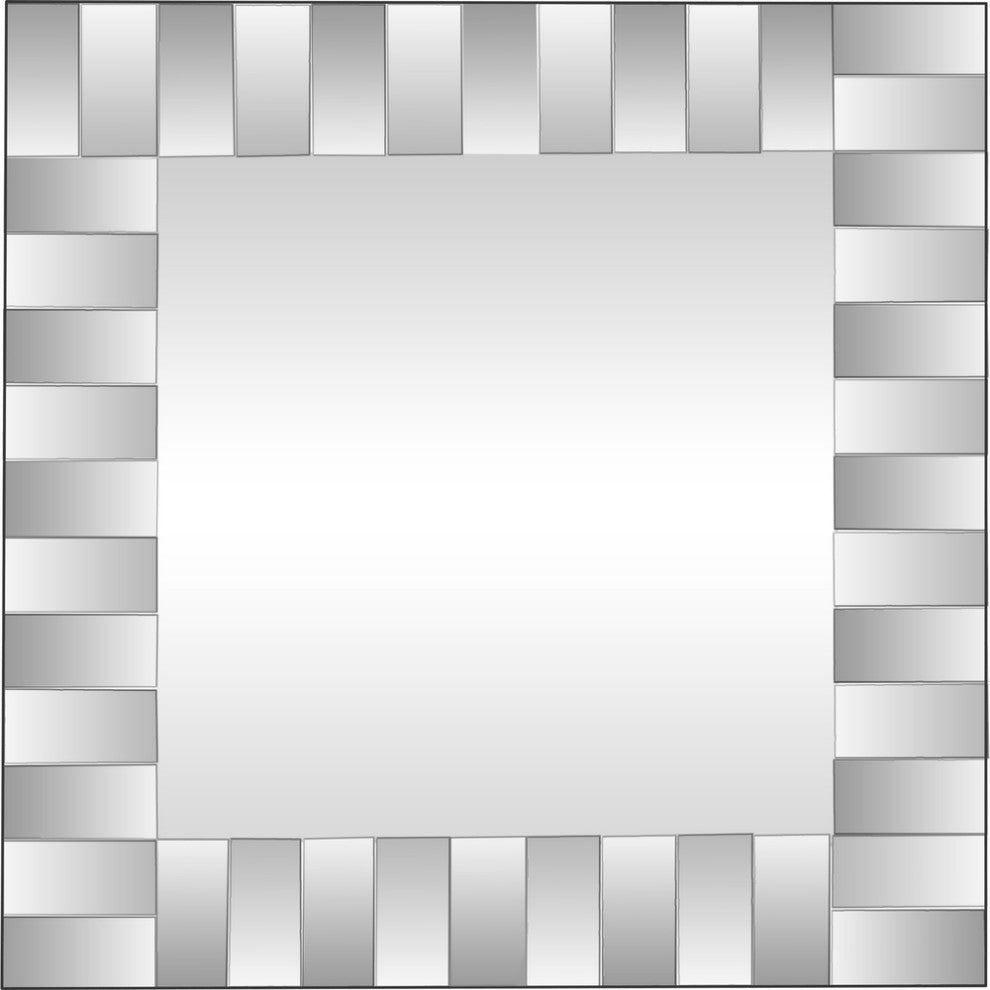 Clear Square Accent Glass Mirror
