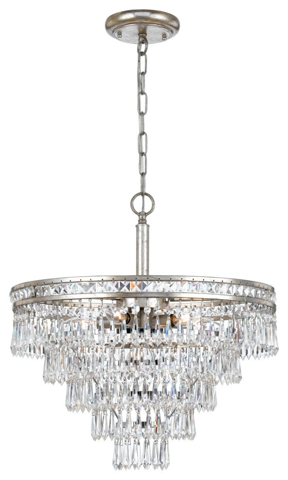 Crystorama Lighting Group 5264-CL-MWP Mercer 7 Light 20"W Crystal - English