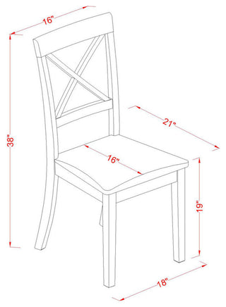 3 Pc Kitchen Table Set -Table And 2 Kitchen Chairs