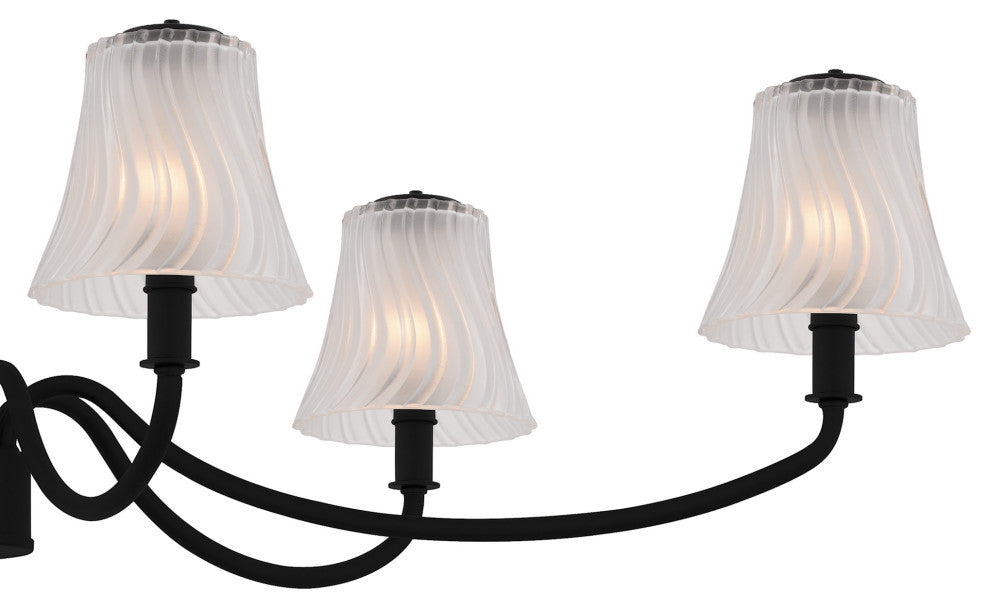 Quoizel MCK644 McKinney 6 Light 44"W Taper Candle Linear - Brushed Nickel