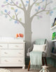 Pattern Tree with Leaves Ceiling Style Vinyl Wall Sticker, Winter-Grey
