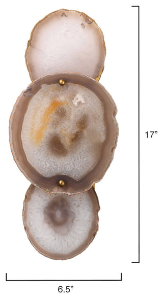 Trinity Wall Sconce, Pale Lavender Agate